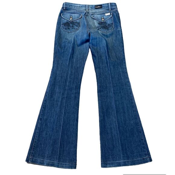 David Kahn low rise flare leg boot jeans denim 90s Y2K 27 - Picture 2 of 7